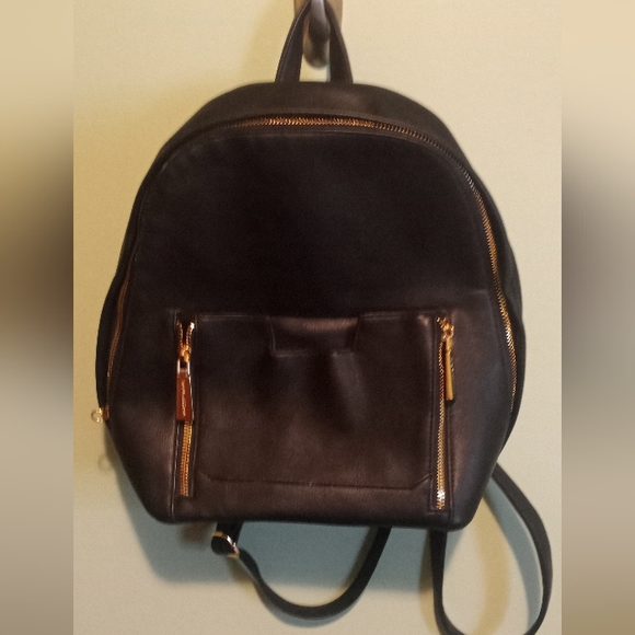 Big Buddha Bags Euc Big Buddha Backpack Purse Vegan Leather Black